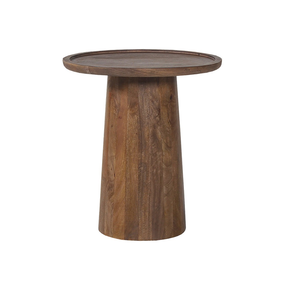 Table d'appoint ronde en bois massif collection JAKARTA - Style ethnique et design - Diamètre 45cm