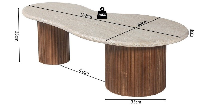 Massivholz Couchtisch aus der DELHI Kollektion - Ethnischer Stil und Design