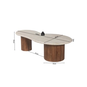 Table basse en bois massif collection DELHI - Style ethnique et design