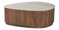 Table basse en bois massif collection DELHI 100cm - Style ethnique et design