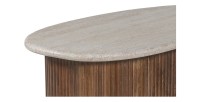 Table basse en bois massif collection DELHI 90cm - Style ethnique et design