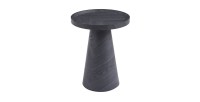 Table d'appoint ronde collection CARLSEN – Décor gris foncé – Bord relevé – D45 x H57 cm