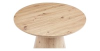 Table basse ronde collection TIGNES – Décor effet pin – D80 x H47 cm