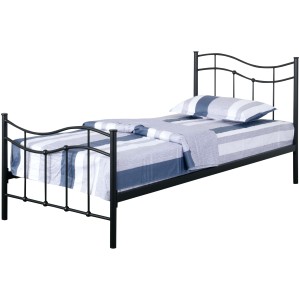 Cama ODETTE - 90x190 cm - Estructura de metal - Somier incluido - Estilo auténtico