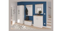 Buffet d'entrée avec 2 portes et 1 tiroir – Blanc Mat – CAMPAGNA